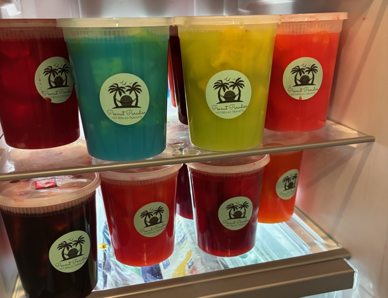 Peanut Paradise drinks in the fridge