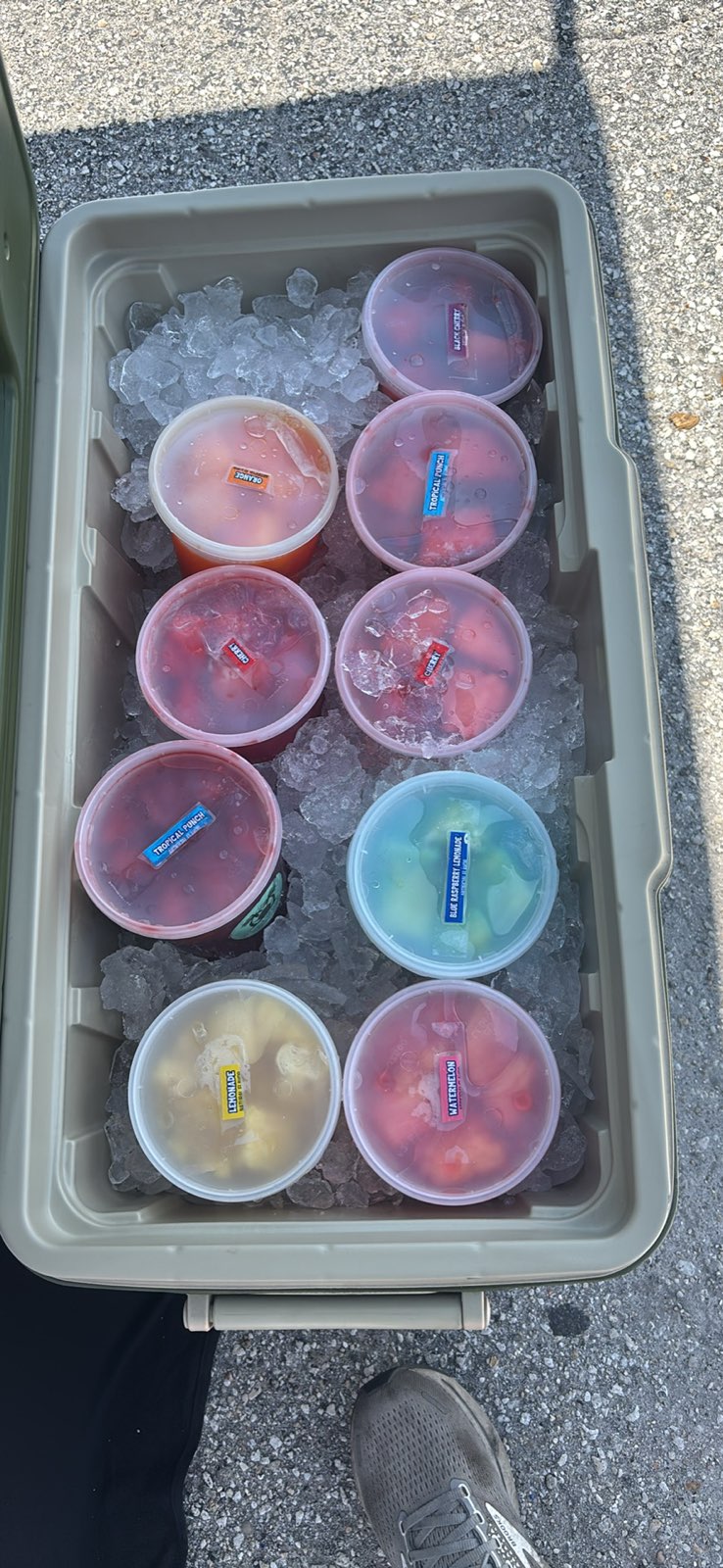 Cooler full of Paradise Pineapple Bomb drinks